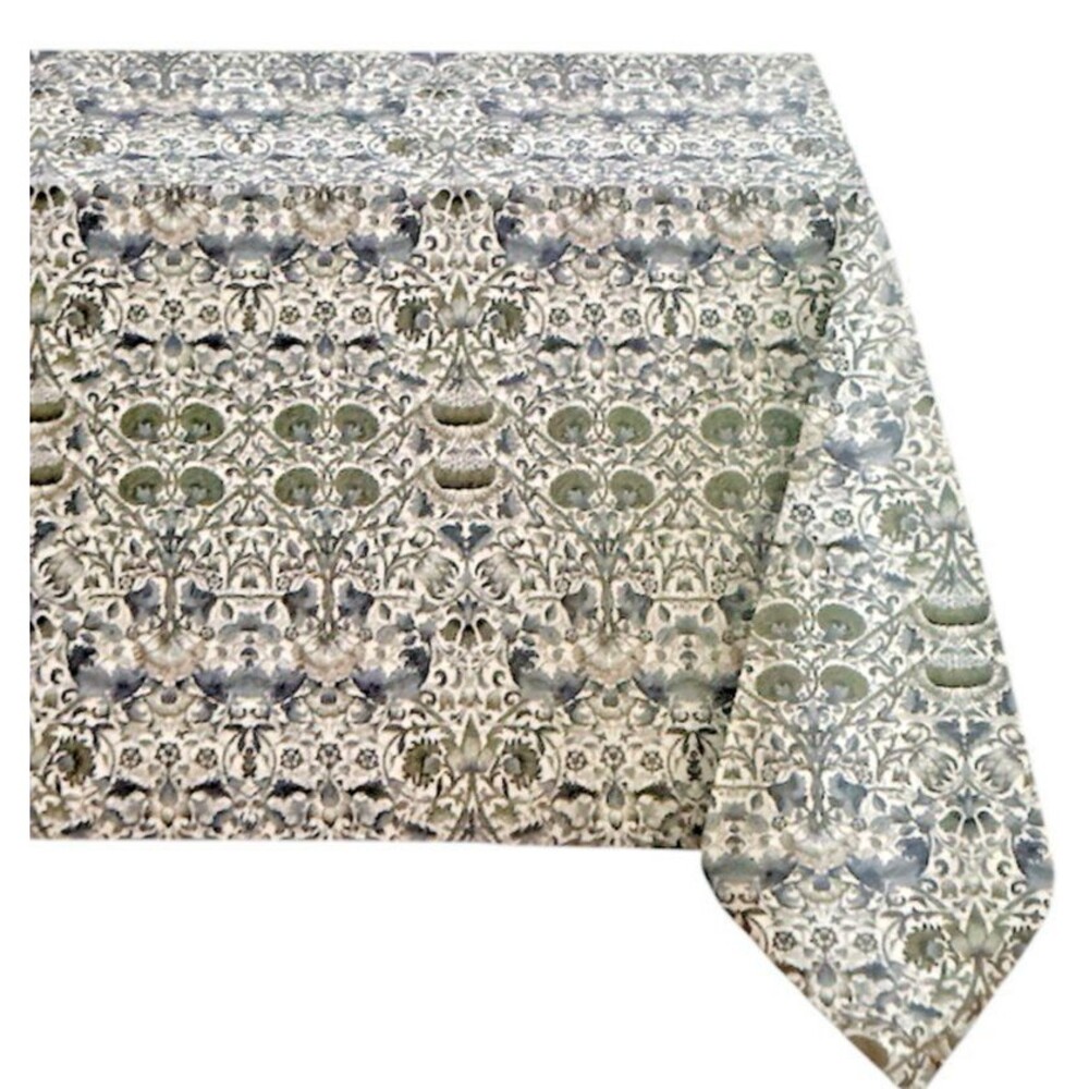 Morris & Co Tablecloth Lodden English Country Garden Green Floral 60x102 Inches